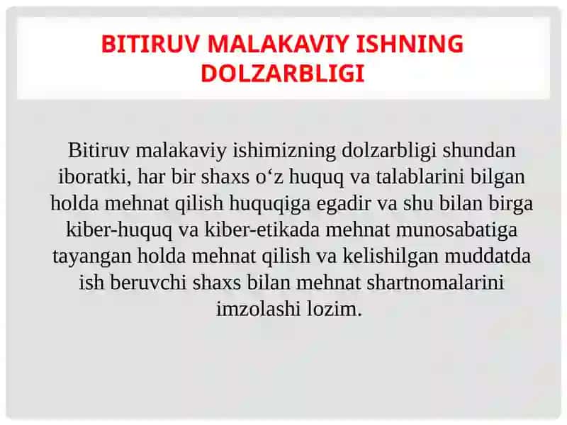 KIBER-HUQUQ VA KIBER-ETIKADA MEHNAT MUNOSABATI 4