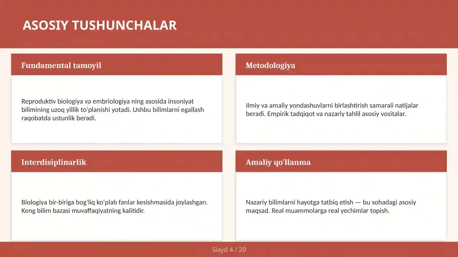 REPRODUKTIV BIOLOGIYA VA EMBRIOLOGIYA 4