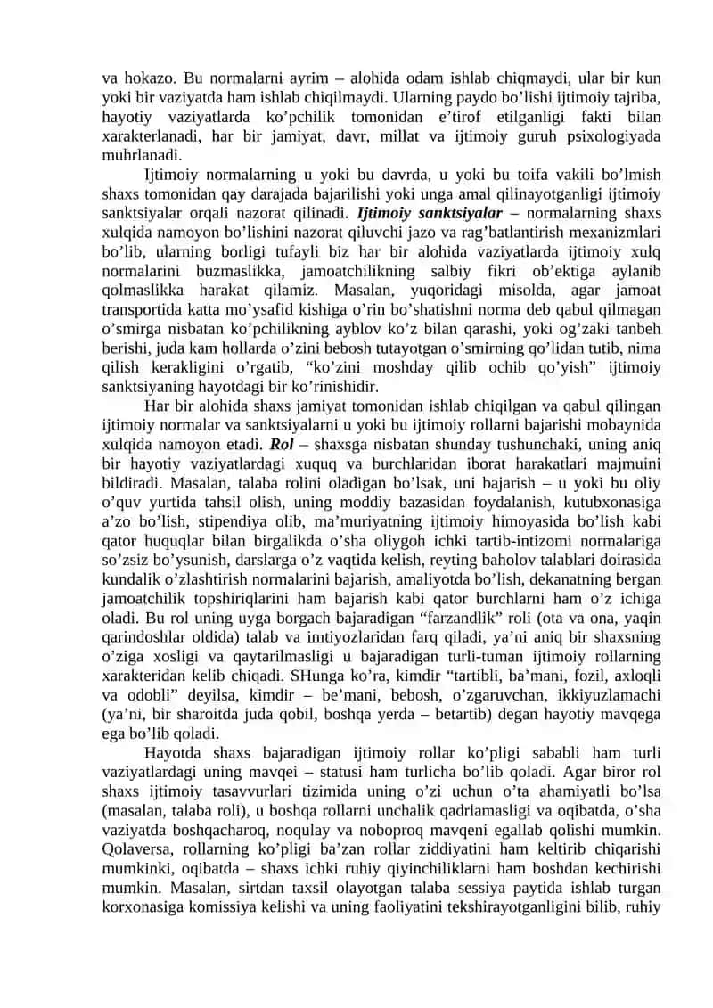 Shaxs ijtimoiylashuvi va ijtimoiy xulq-atvor 4