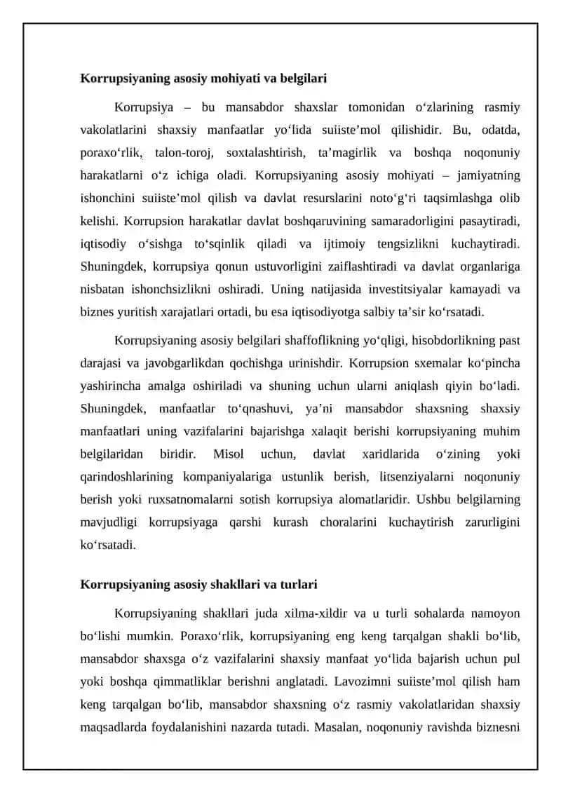 Korrupsiyaning mohiyati va uning oqibyatlari 4