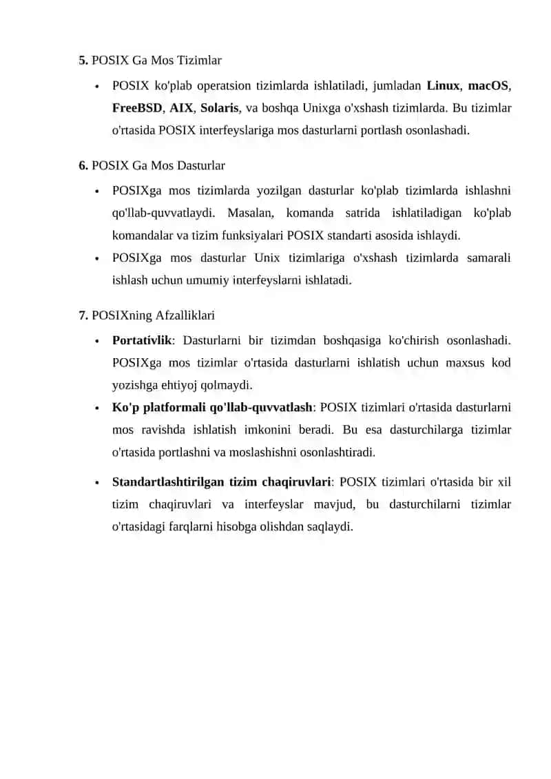 POSIX Standarti 4