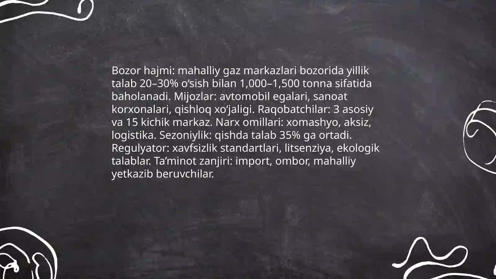 Biznes reja yaratish eng sifatli gaz markazi mavzusida 4