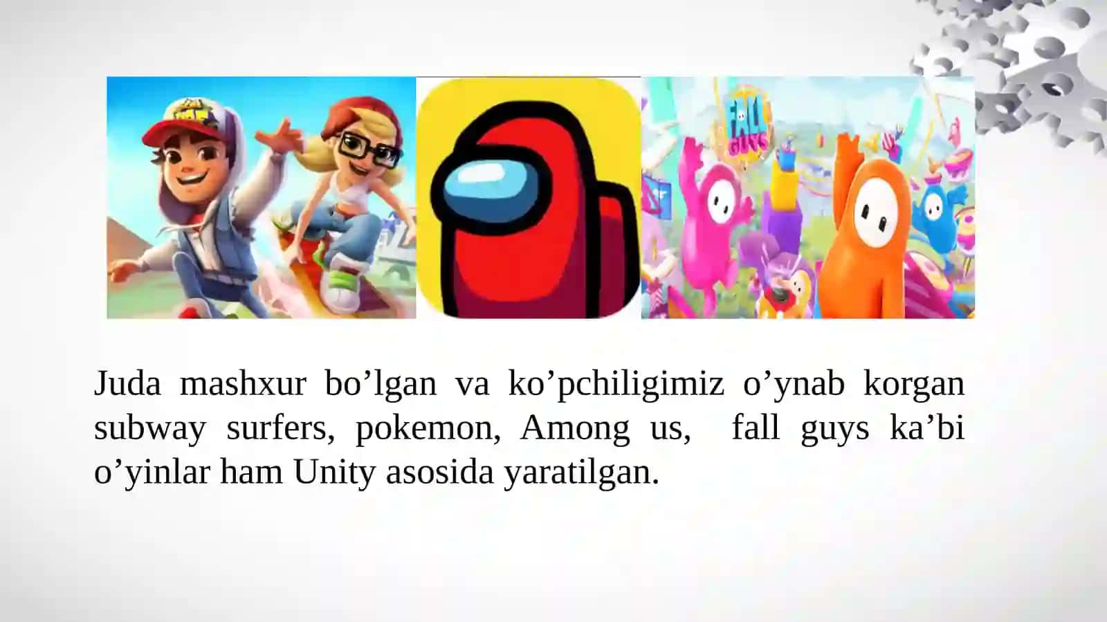 Timsollarni tanib olish: Unity o'yin dvijoki 4