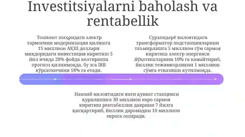 Elektr ta'minoti tizimida ishonchlilik darajasini optimallashtirish vatexnik-iqtisodiy tahlili 4