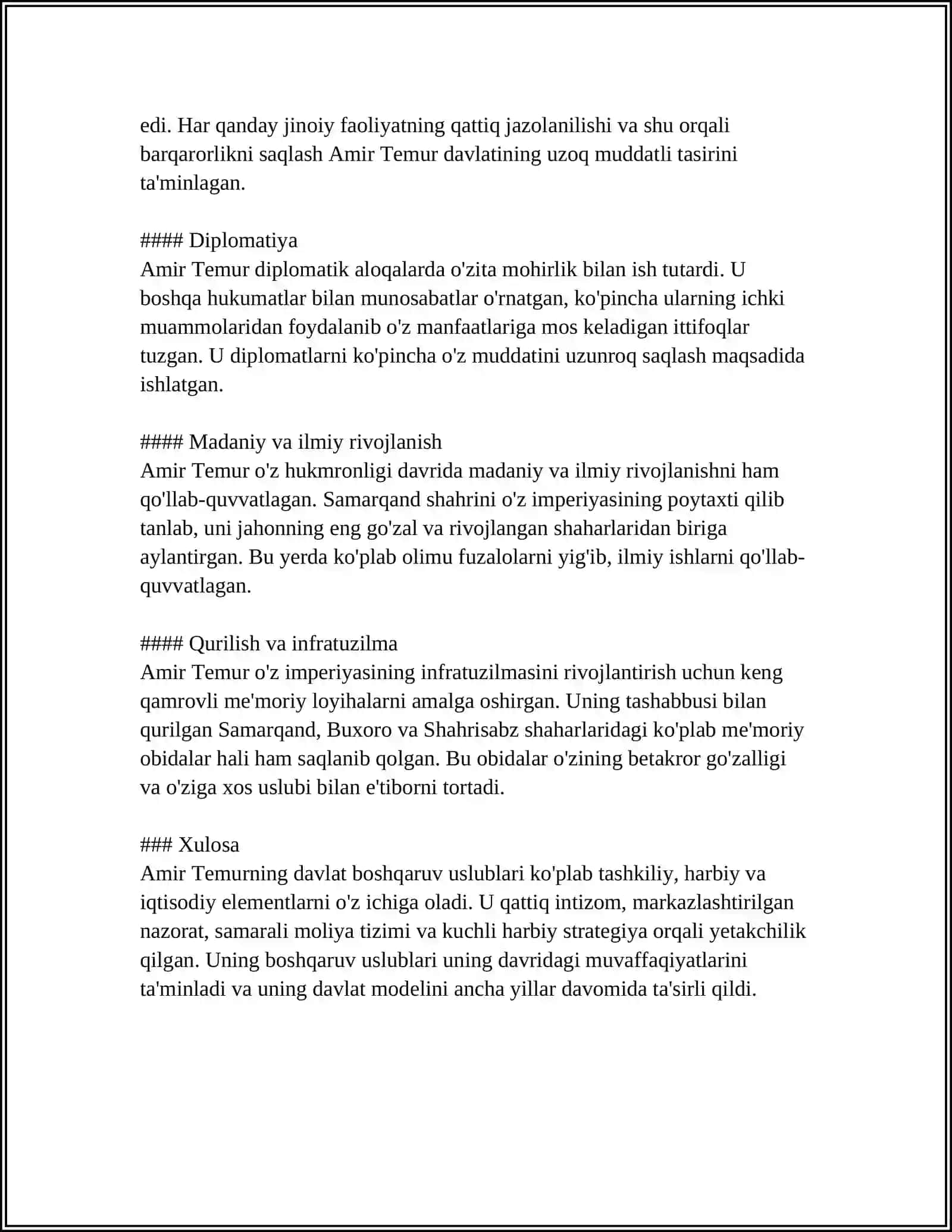AMIR TEMUR BUYUK DAVLAT ARBOBI. MIRZO ULUĞBEK DAVLAT ARBOBI VA OLIM 4