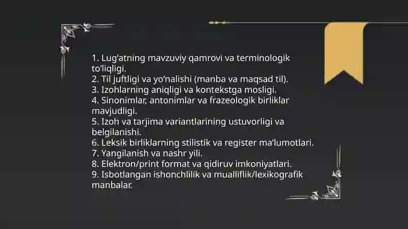 Tarjimashunoslikda lugʻat bilan ishlash 4