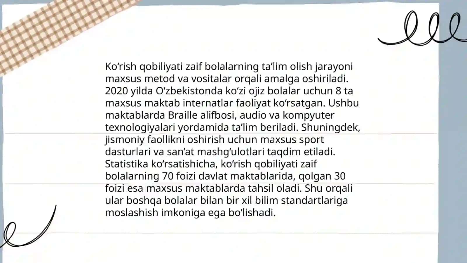 Ko‘rish qobiliyati zaif shaxslar 4