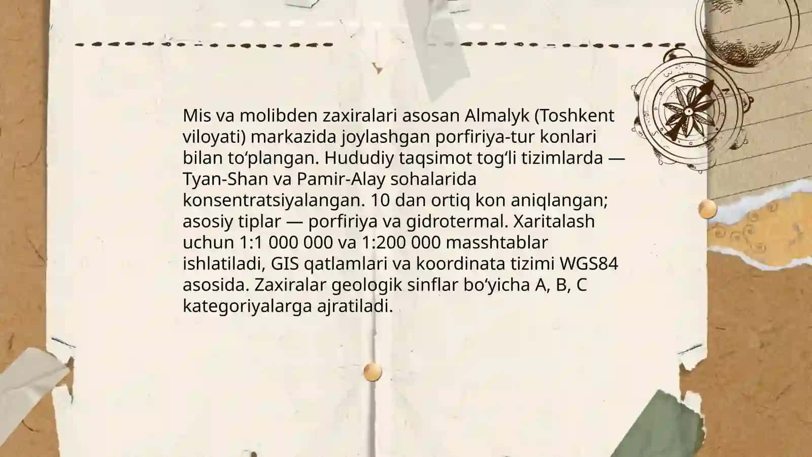 O'zbekistonning foydali qazilmalari haqida ma'lumotlar tayyorlash va xaritada belgilash 4