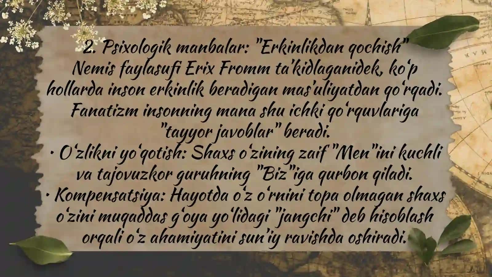 DINIY FANATIZMNING ASOSLARI VA MANBALARI 4