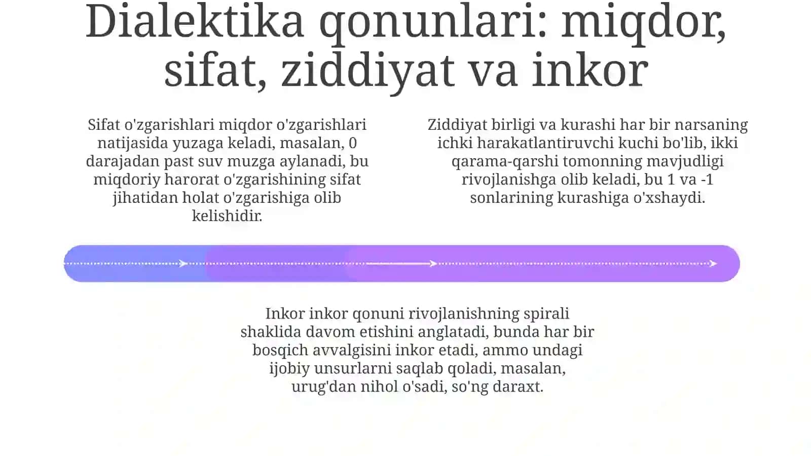 Rivojlanish va o'zaro aloqadorlikning umumiy qonuniyatlari 4