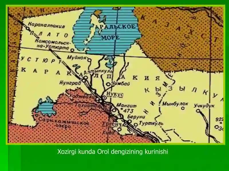 OROL DENGIZI QURISHI OQIBATIDA VUJUDGA KELGAN EKOLOGIK MUAMMOLAR 4