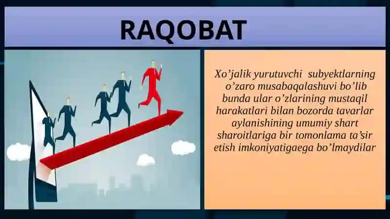 Raqobatning huquqiy tartibga solinishi 4