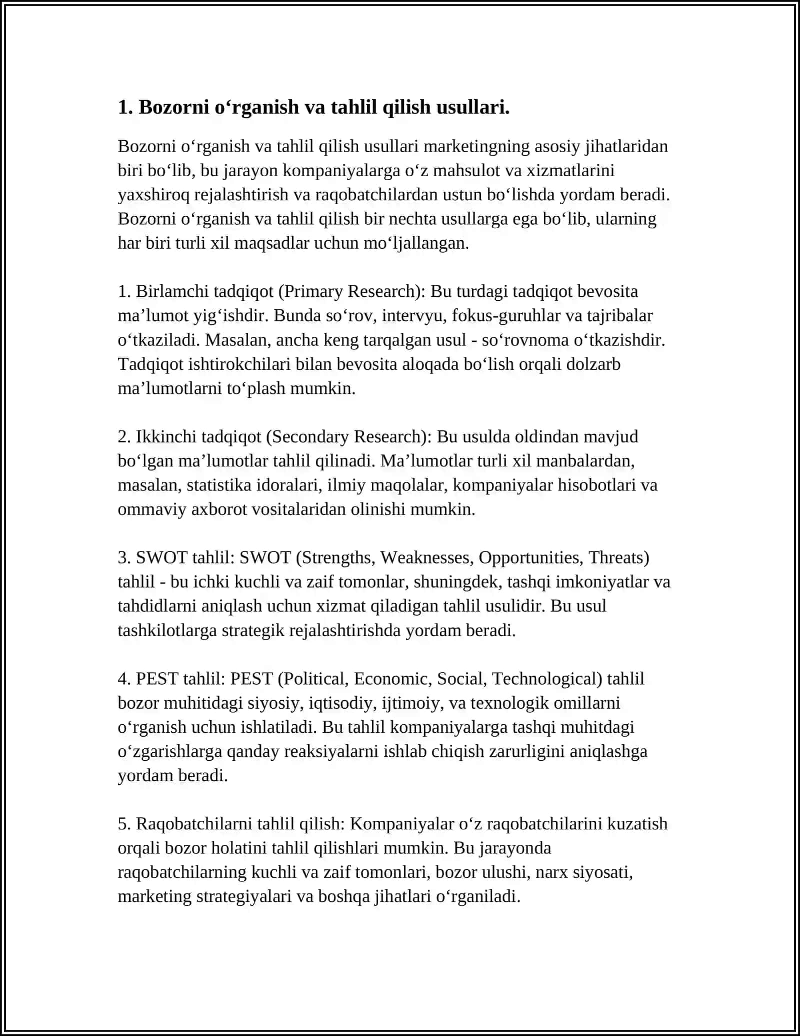 MARKETING TADQIQOTLARINING MAQSAD VA VAZIFALARI 4