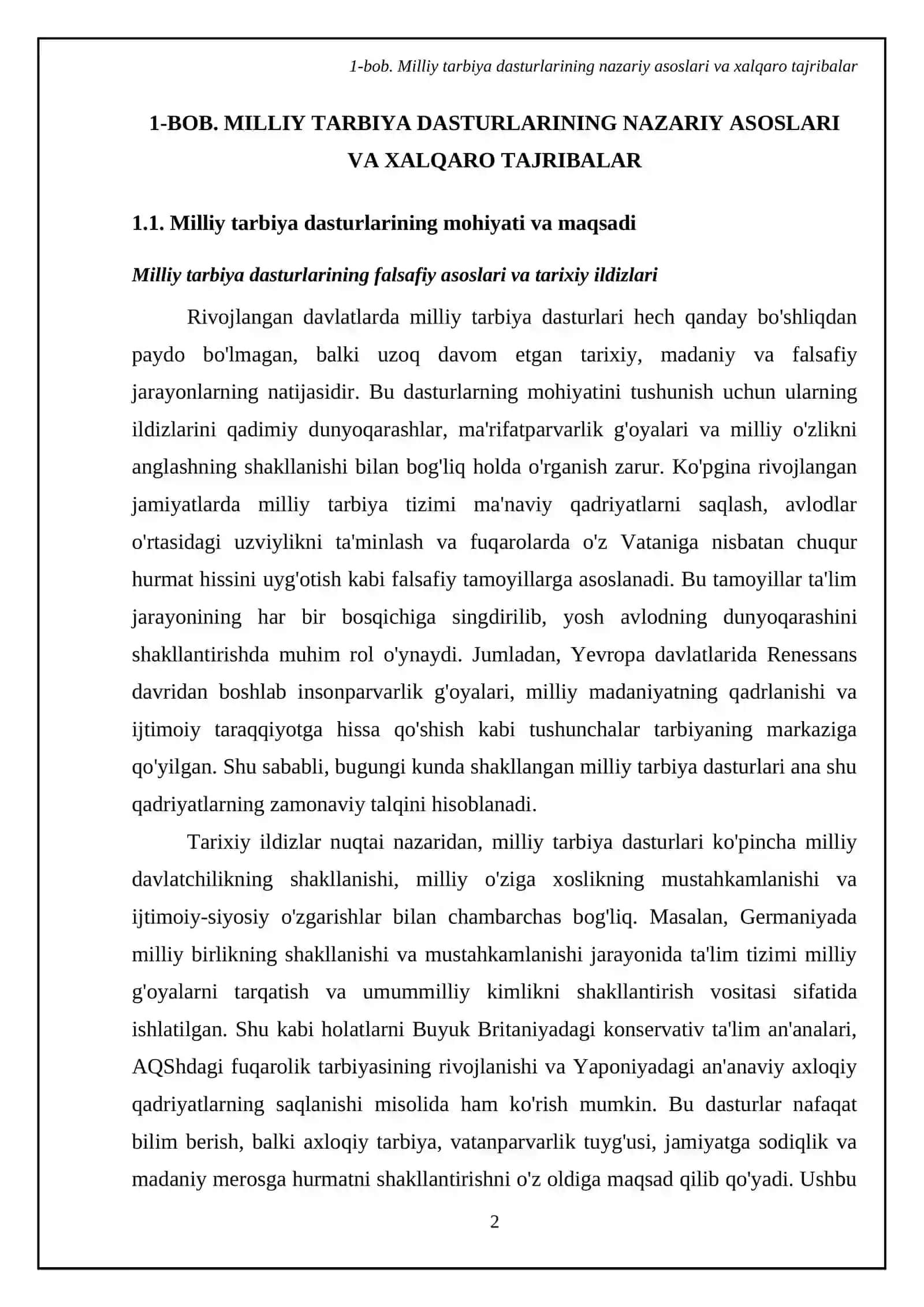 Rivojlangan davlatlarda Milliy tarbiya dasturlari 4