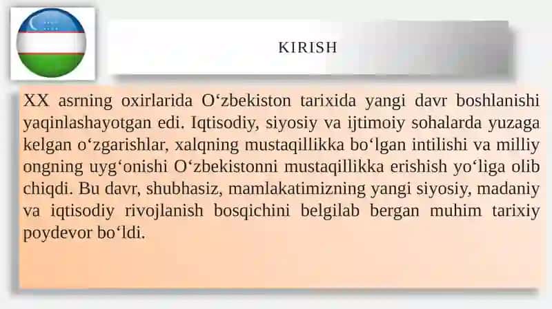 O‘zbekiston mustaqilligiga erishish jarayoni 4