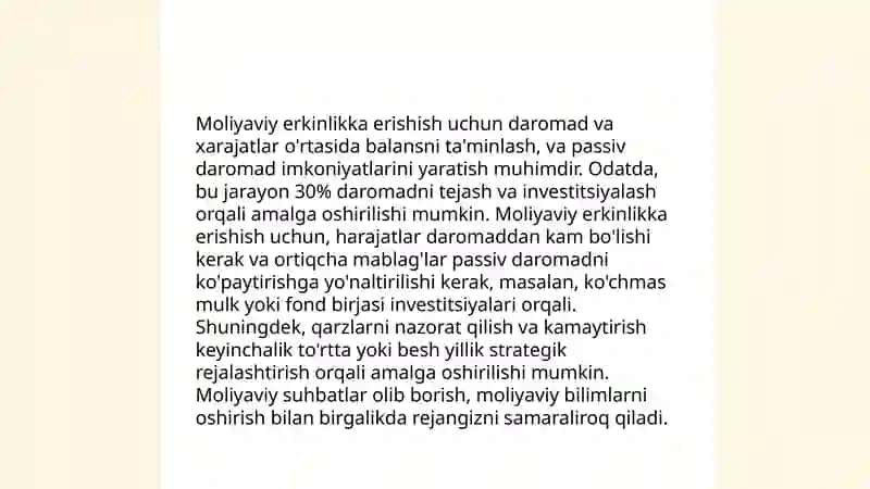 Meni tasavvurimni oʻzgartirgan kitob “Oylash va boy bolish” 4
