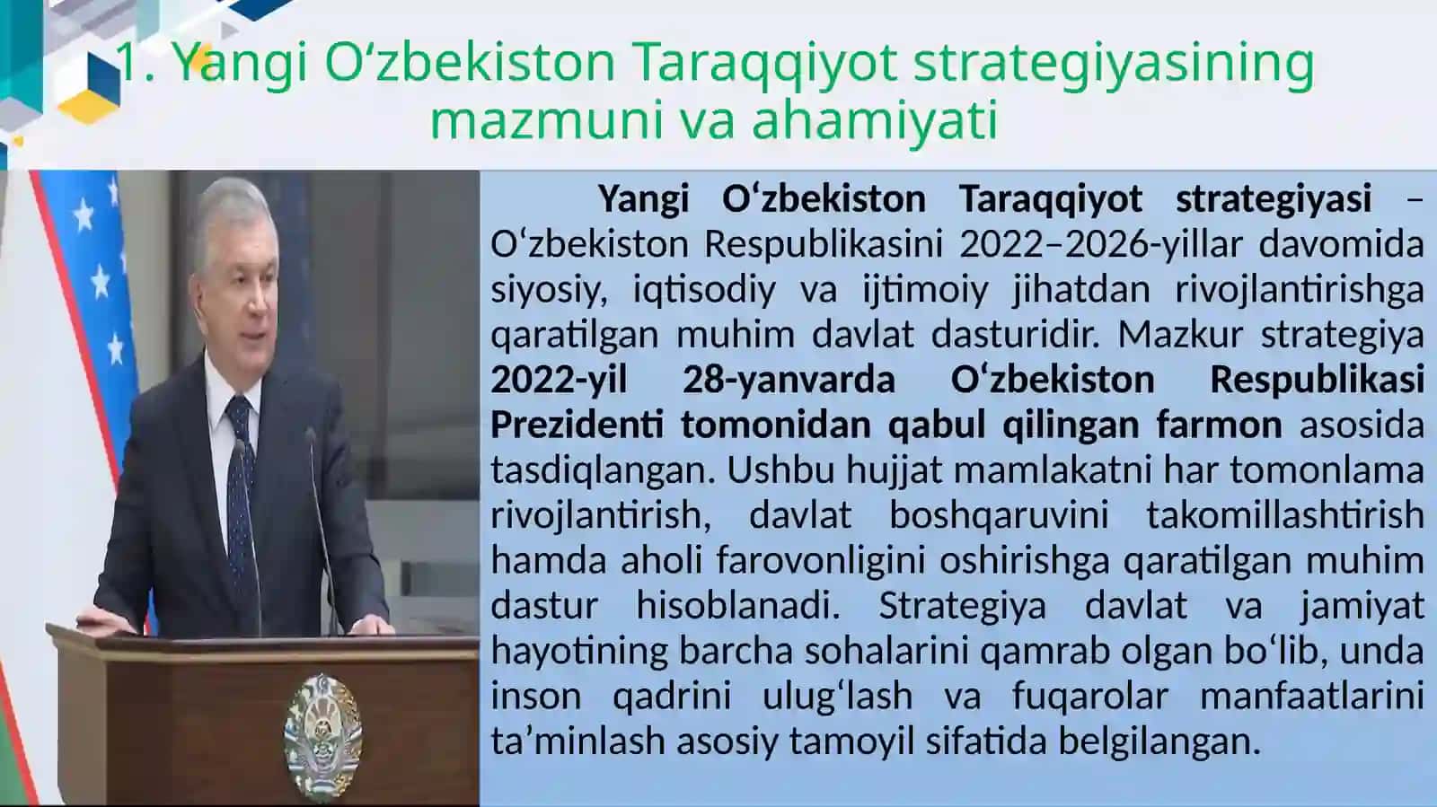 Yangi O‘zbekistonning Taraqqiyot strategiyasi 4