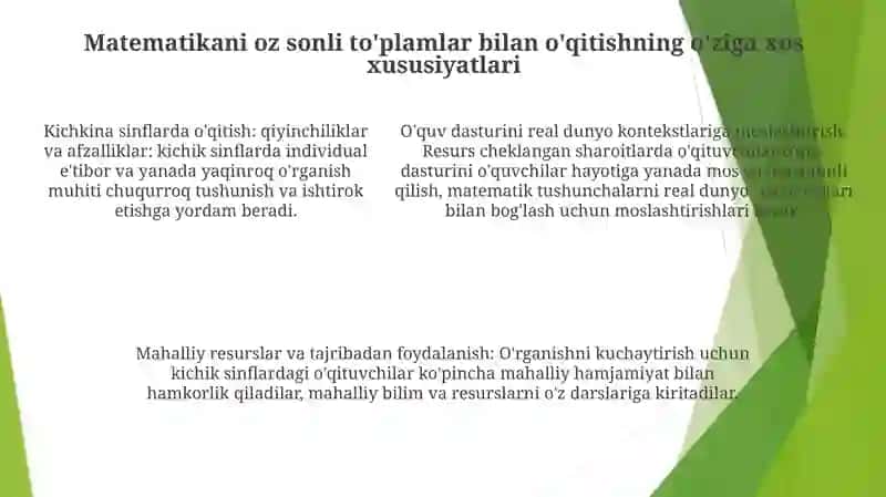 Oz Komplektli Maktablarda Matematika Õqitish Xususiyatlari 4