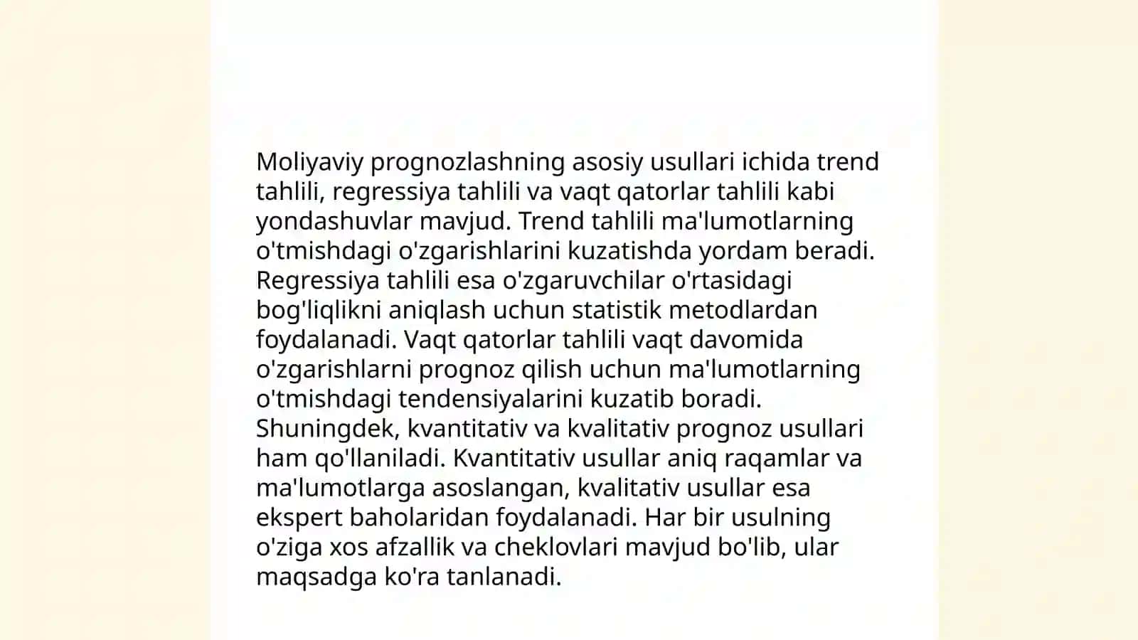 Moliyaviy rejalshtirish va prognozlash asoslari 4