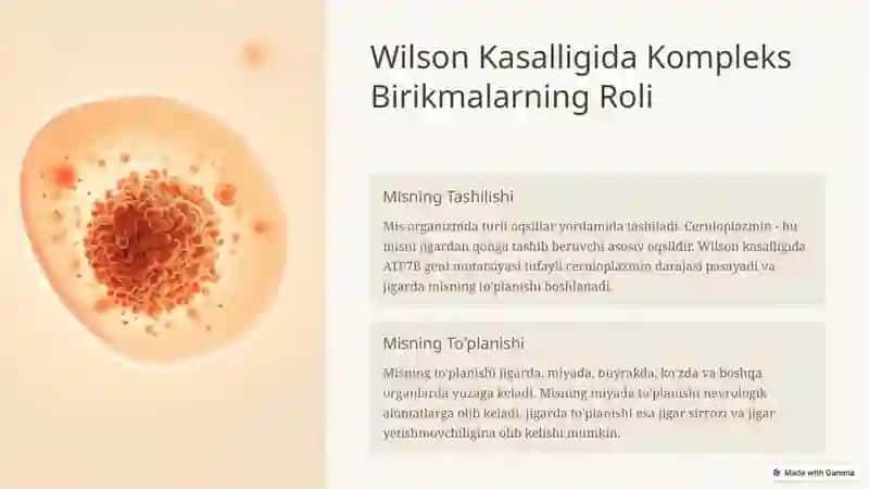 Wilson Kasalligi: Kompleks Birikmalarning Aloqadorligi 4