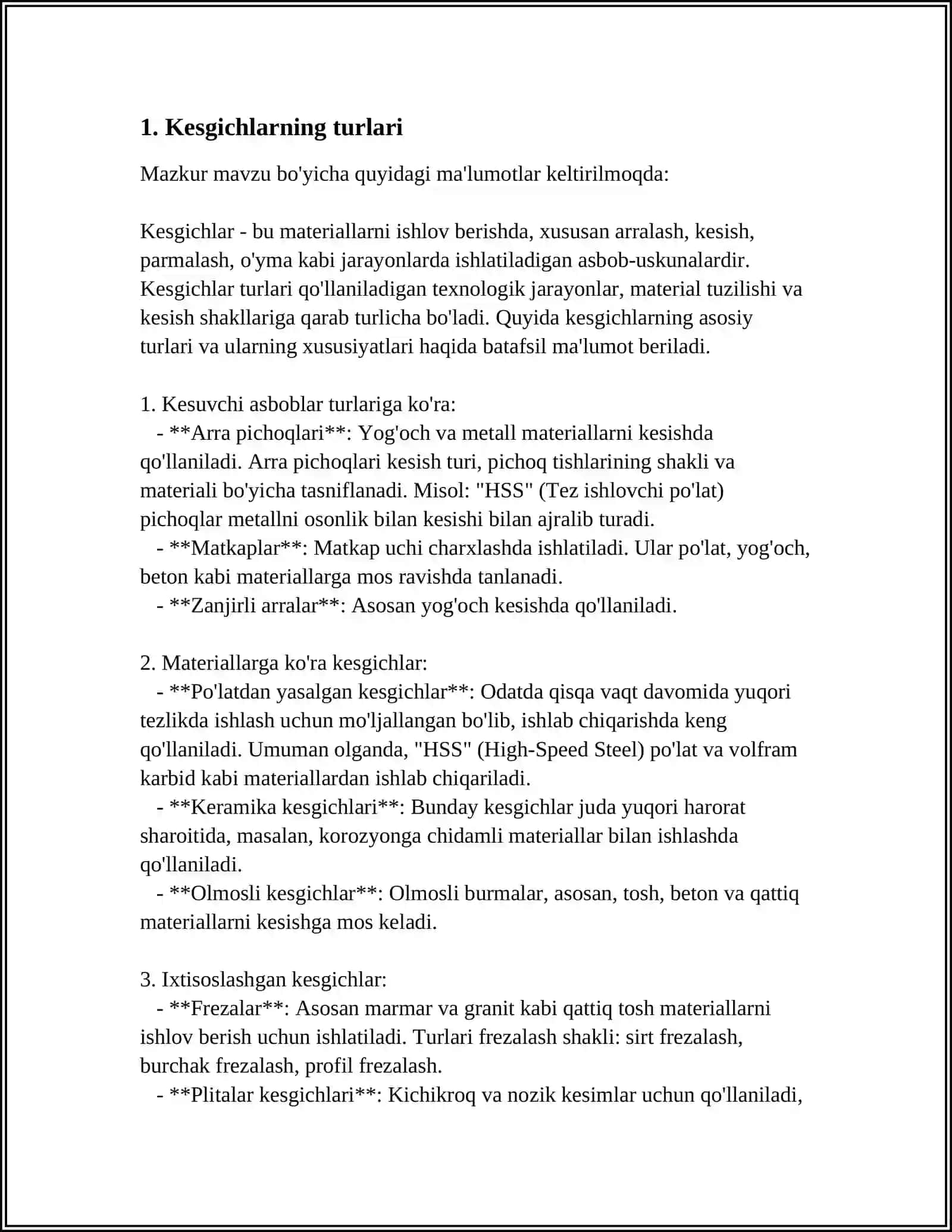ICHKI YUZALARGA ISHLOV BERISHDAGI KESGICHLAR VA MOSLAMALAR 4