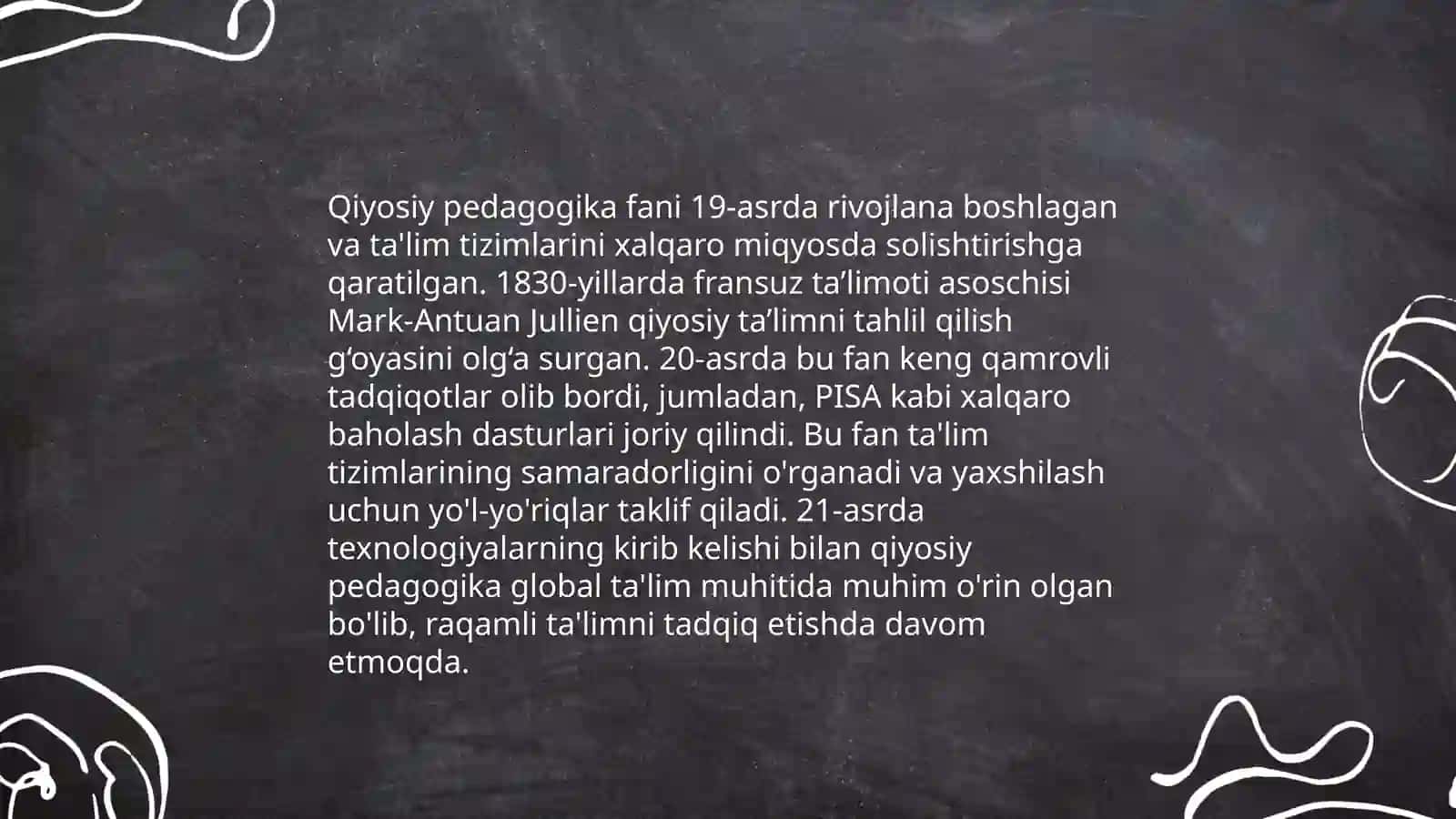 Maktabgacha taʼlimda qiyosiy pedagogika fanining sohasi va vazifalari 4
