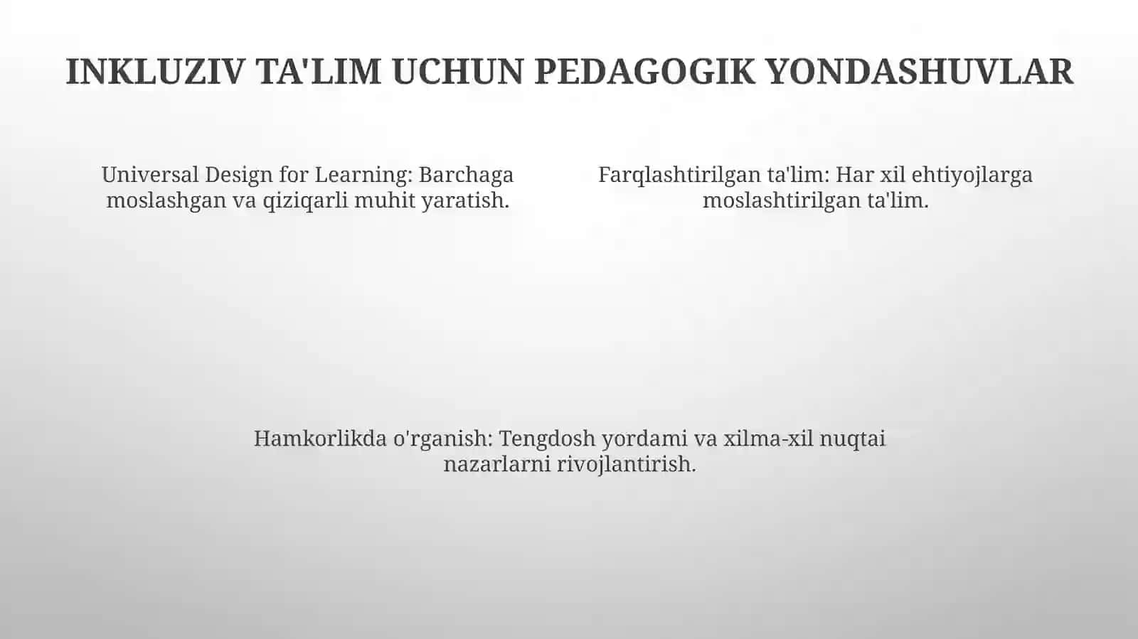 Inklyuziv taʼlimning tashkiletish pedagogik psixologik asoslari 4