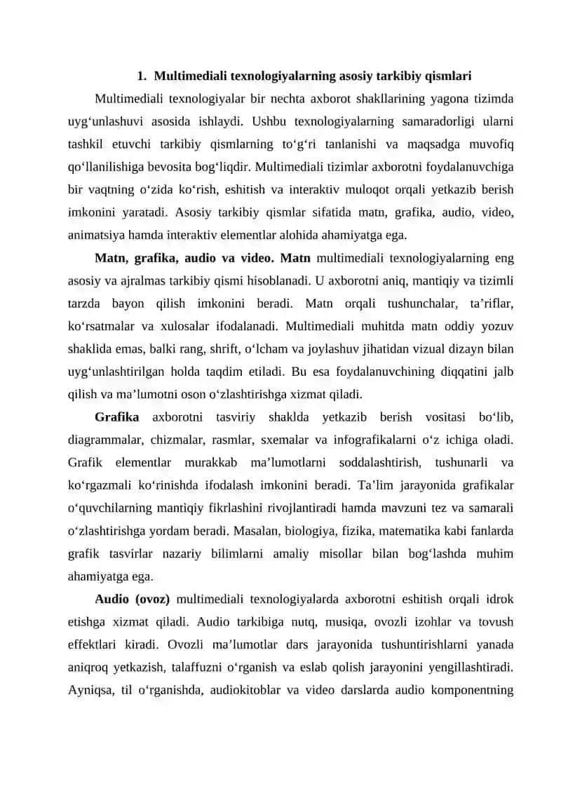Multimediali texnologiyalarning zamonaviy vosita va usullari 4