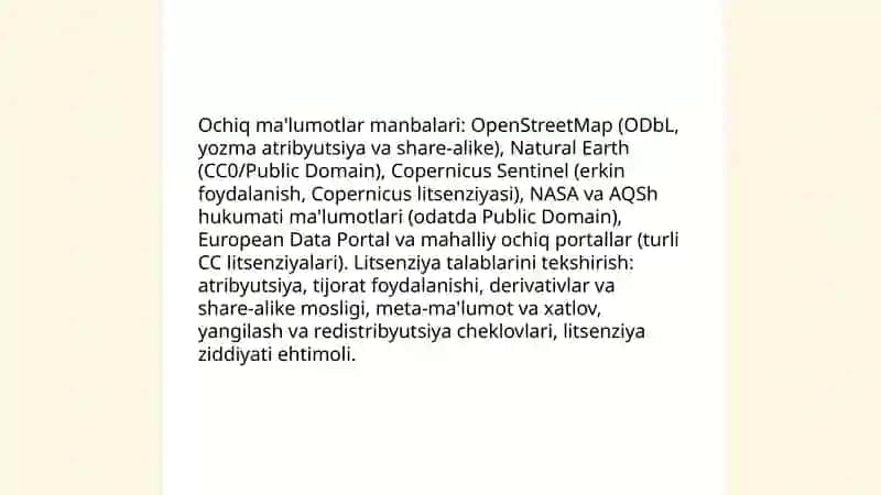 Mavjud kartografik manbalarni identifikatsiya qilish va baholash 4