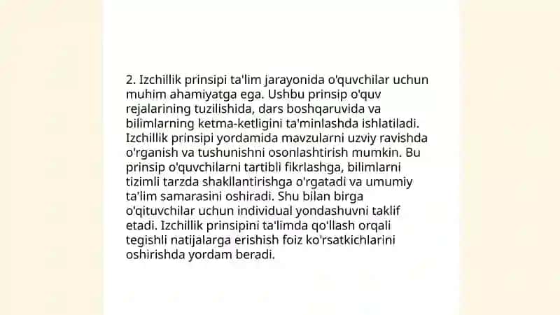 Kimyo ta'limning tizimlilik va izchillik prinsiplari amalga oshirish qoidalari 4