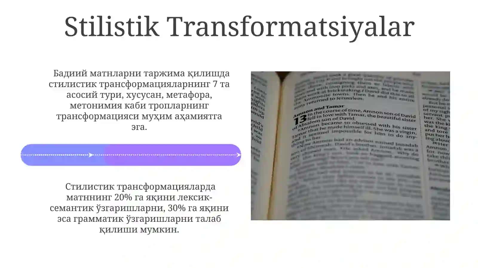 Tarjimadagi transformatsiyalar va matn tarjimasi masalalari 4