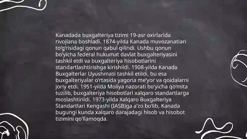 Kanadada buxgalteriya tarixiy rivojlanishi 4