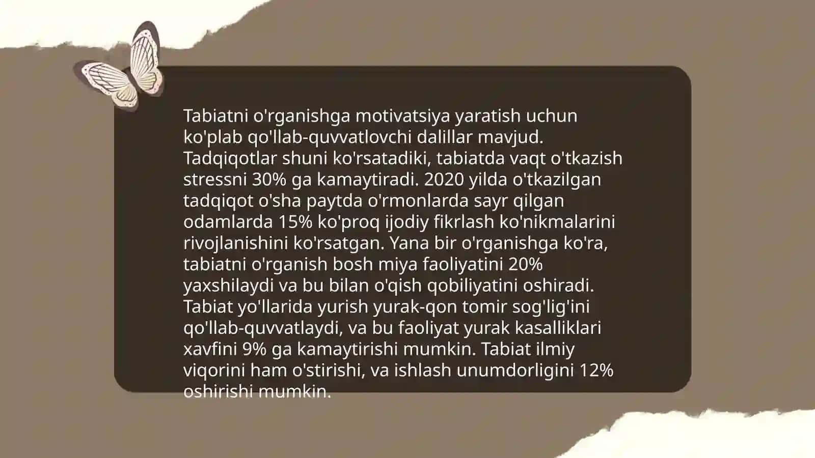 Tabiat bilan tanishtirish ishlarini rejalashtirish va unga uslubiy raxbarlik 4