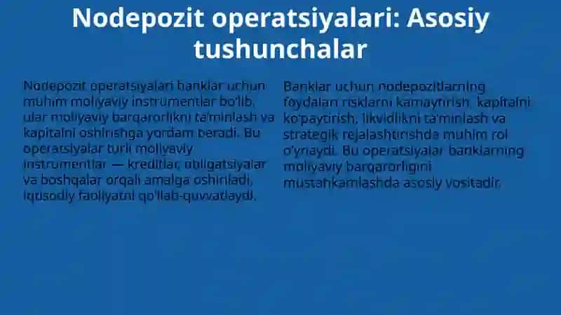 Tijorat banklarining depozit va nodepozit operatsiyalarining tavsifi 4