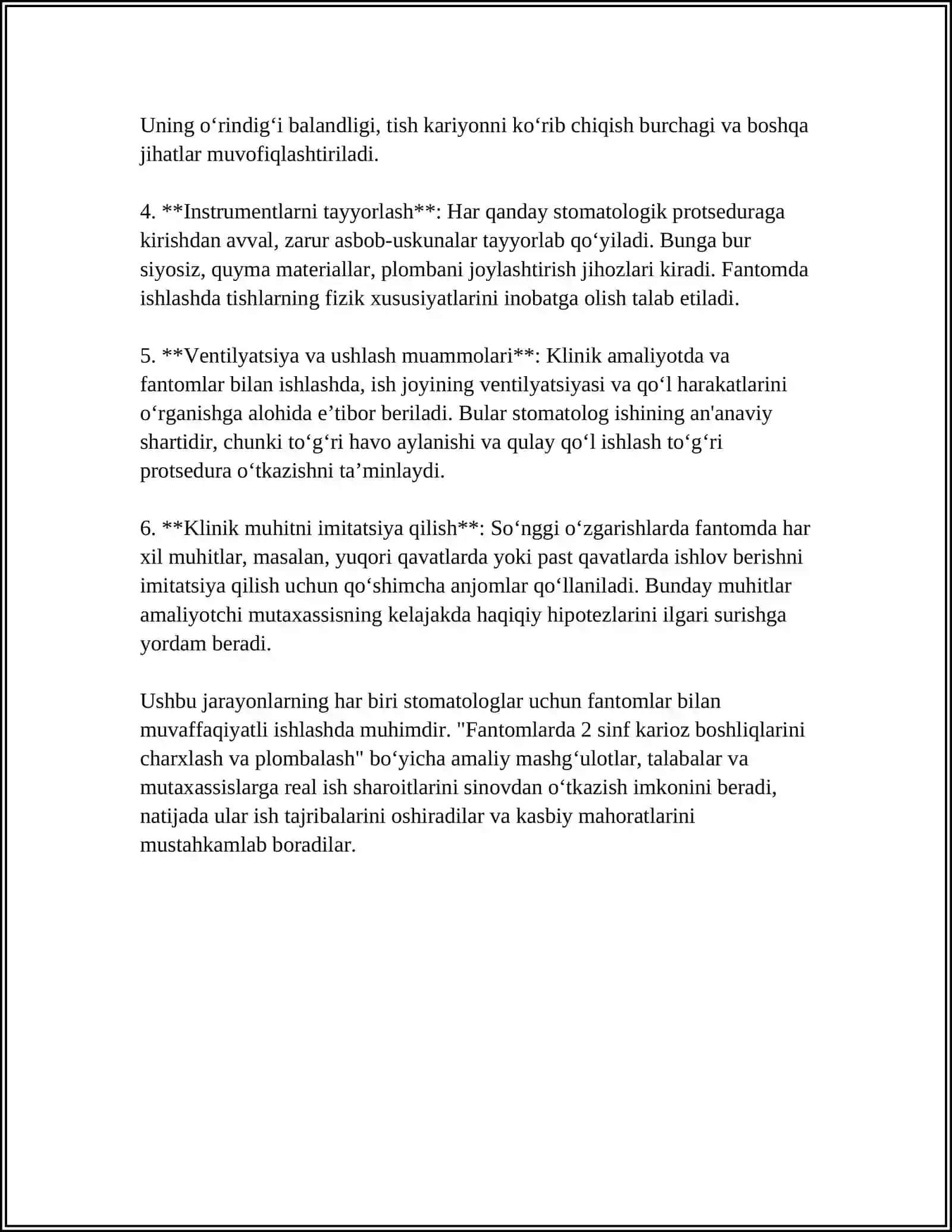 FANTOMLARDA 2 SINF KARIOZ BOSHLIQLARINI CHARXLASH VA PLOMBALASH 4