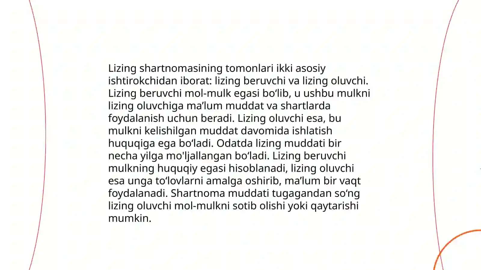 Lizing shartnomasi 4