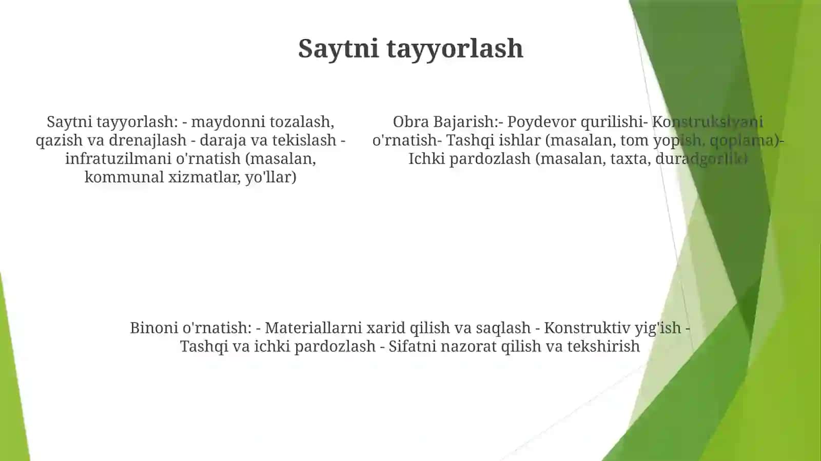 Ishlarni Bajarish Va Binoni Barpo Etish Ketma Ketligi 4