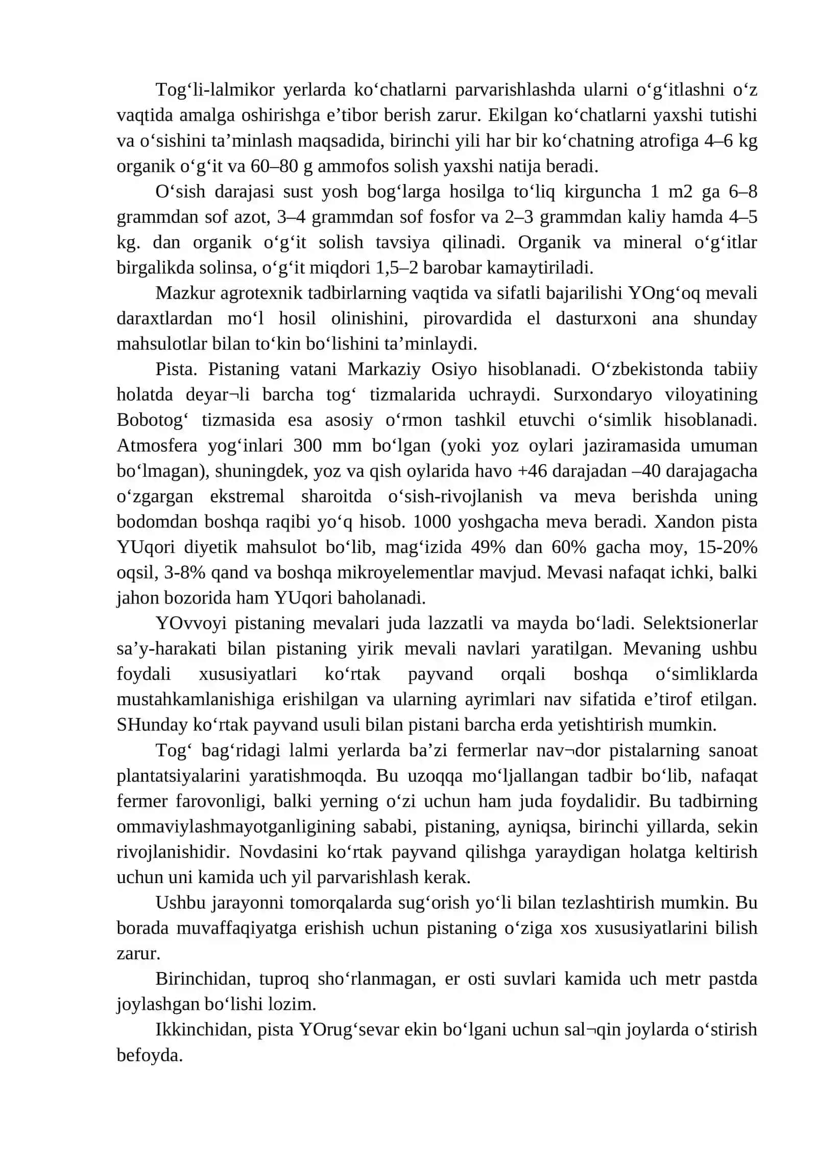 TOG‘LI VA TOG‘ OLDI XUDUDLARDA DORIVOR O‘SIMLIKLARNI YETISHTIRISH TEXNOLOGIYASI 4
