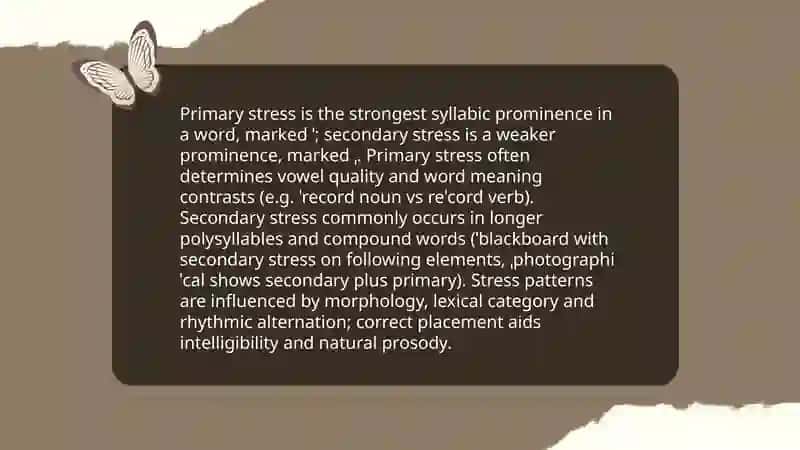 Stress in English 4