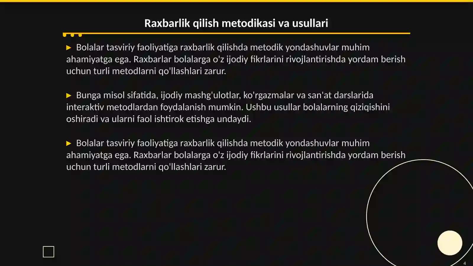 Bolalar tasviriy faoliyatiga raxbarlik qilish metodikasi 4