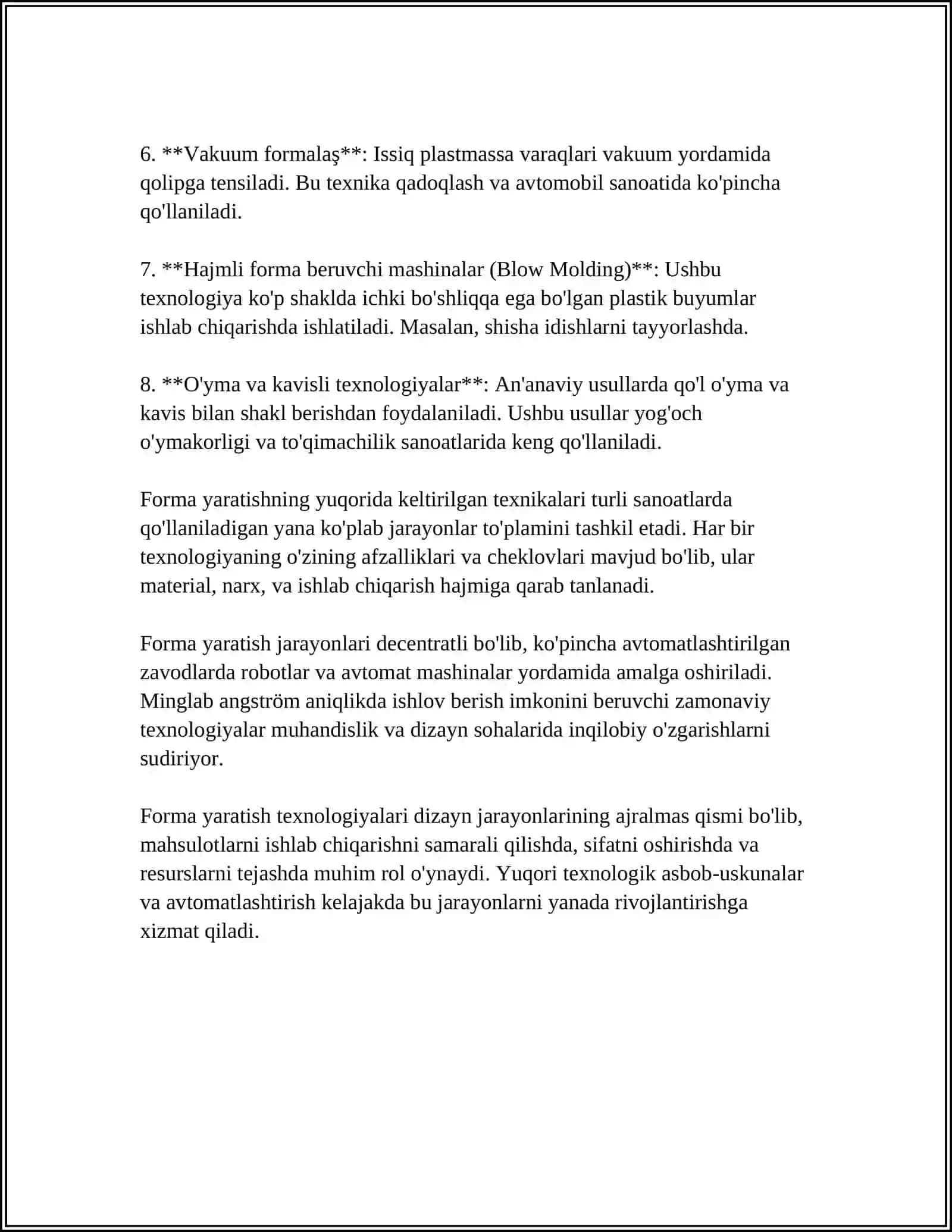 DASTUR ILOVALARI FORMALAR QO'SHISH, FORMALAR BILAN ISHLASH, BIR NECHTA FORMALARNI ULASH 4