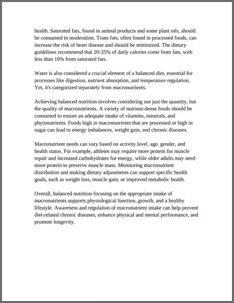 Balanced Nutrition and Macronutrients 4