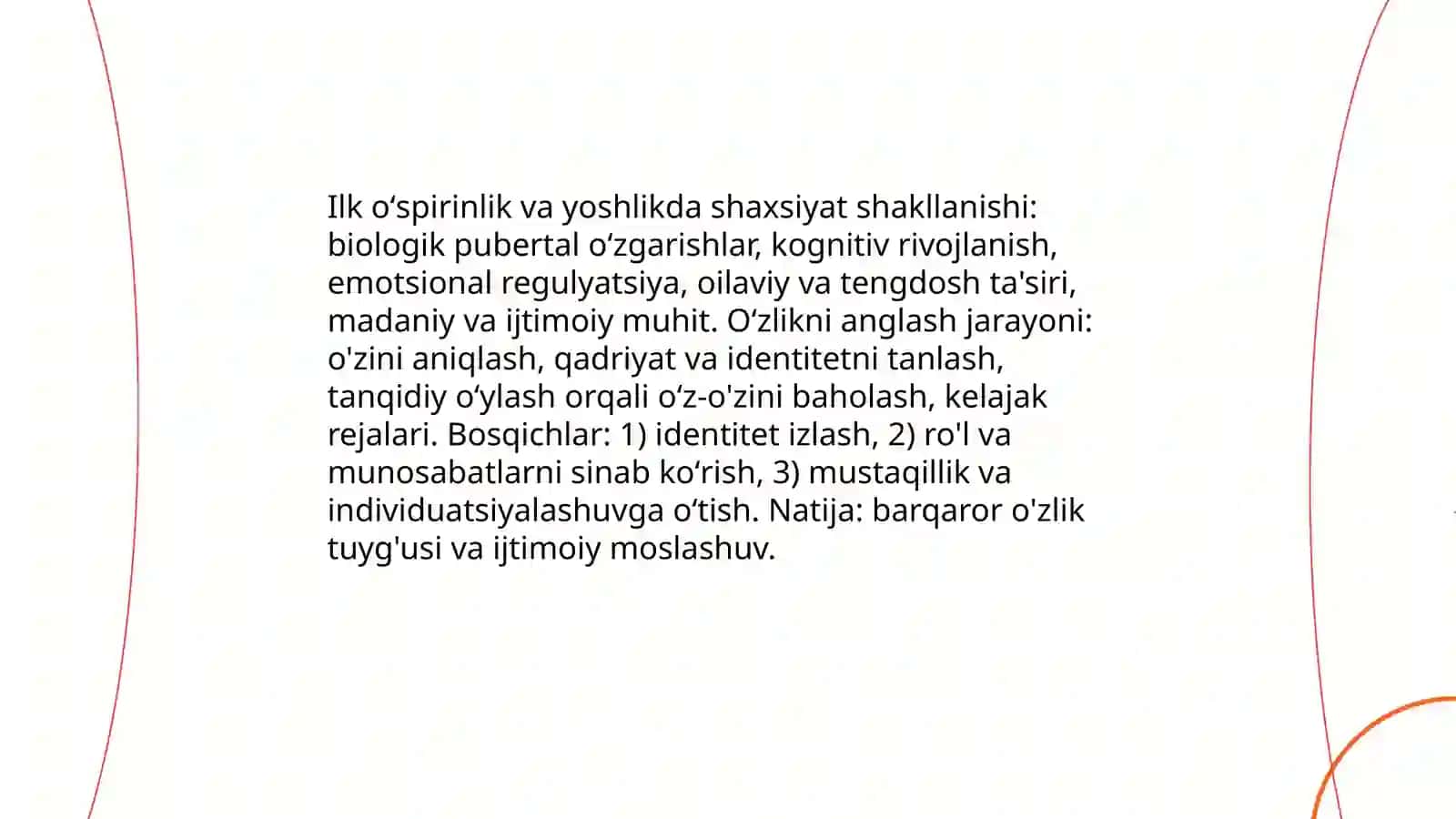 Ilk oʻspirinlik va yoshlik davrida psixik rivojlanish xususiyati 4