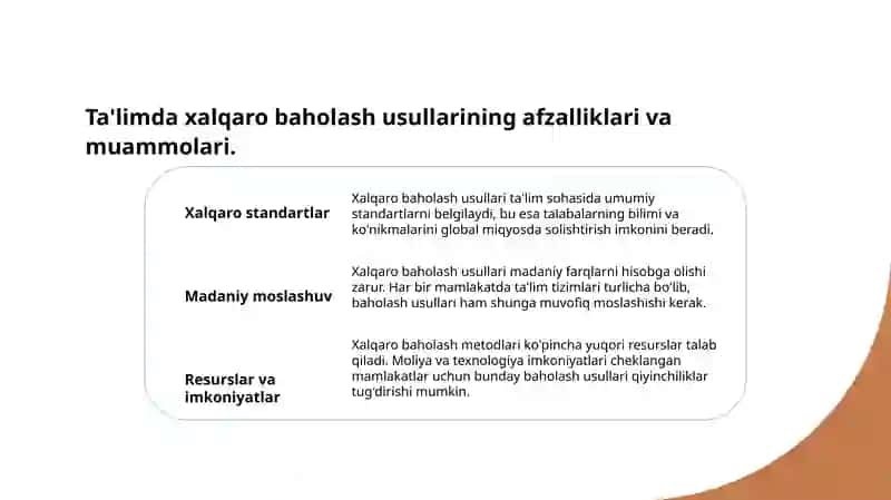 Xalqaro baholash metodlari 4