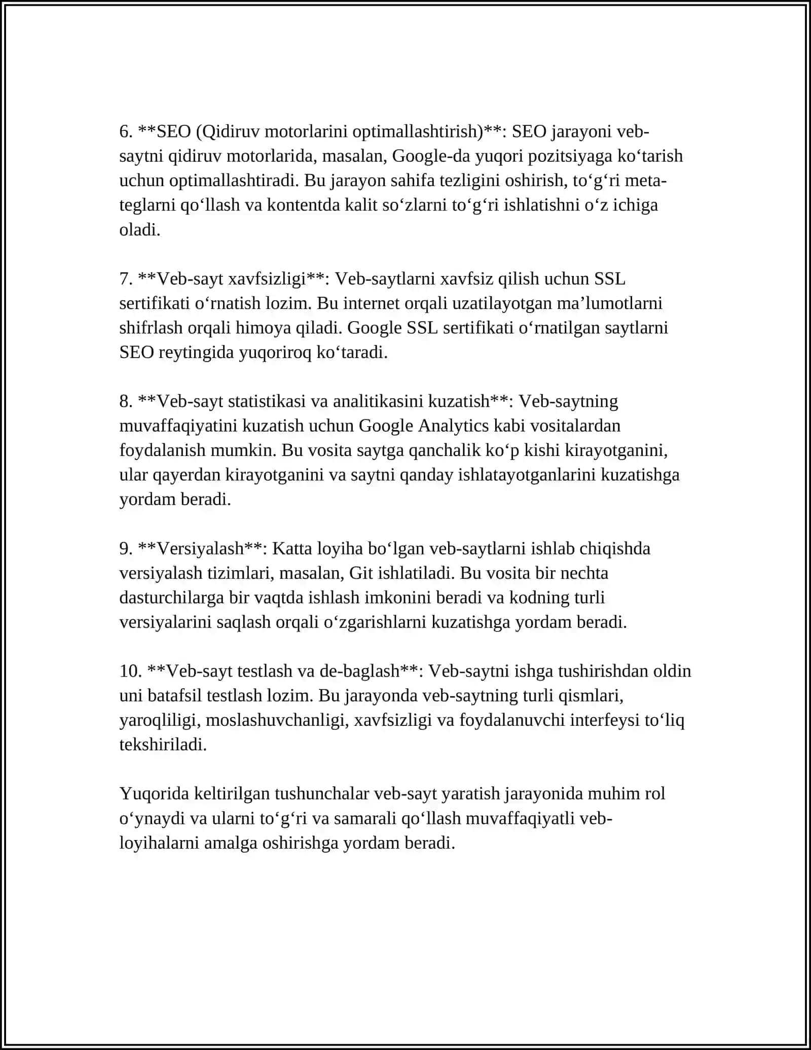 VEB-SAYTLAR YARATISHGA YO'NALTIRILGAN DASTURIY TA'MINOTLAR 4