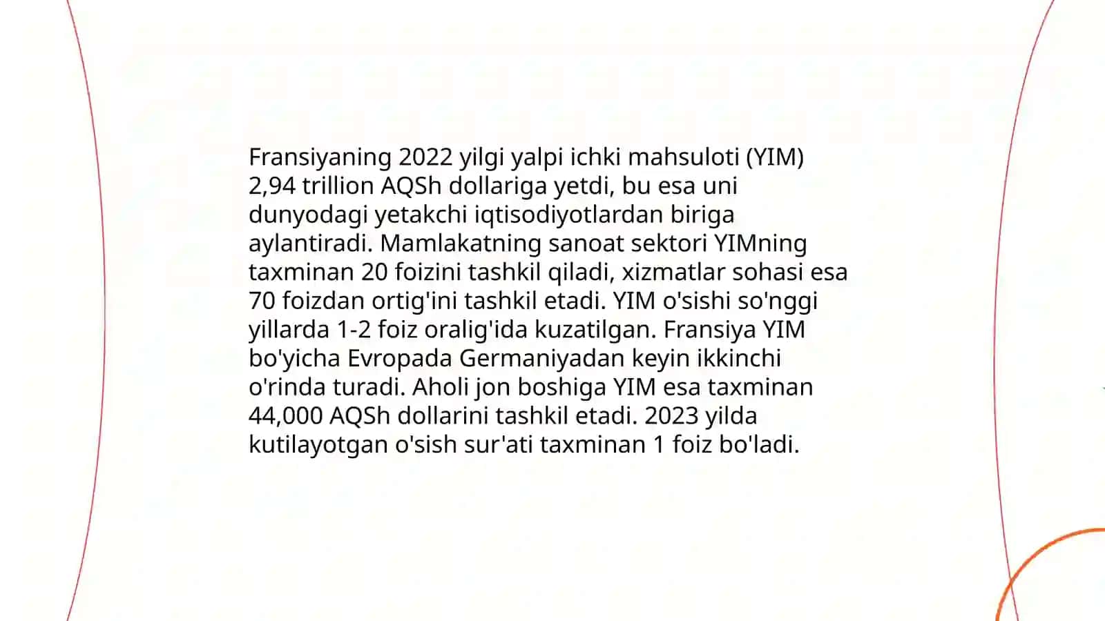Fransiya iqtisodiyoti va statistikasi 4