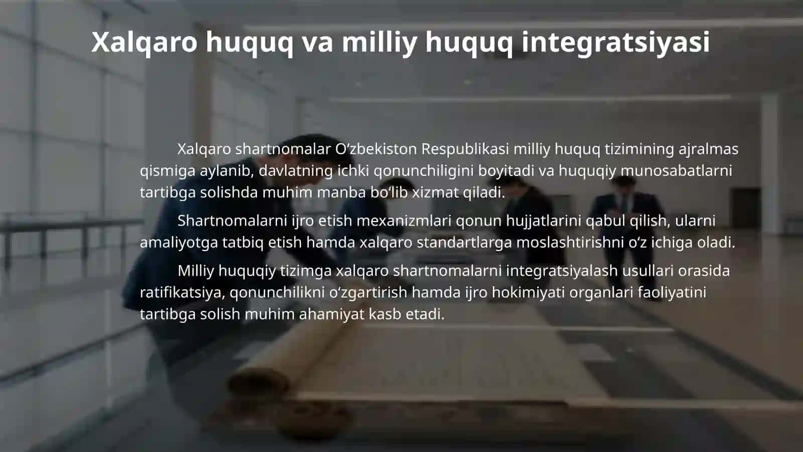 Xalqaro shartnomalarning milliy huquqiy tizimdagi oʻrni 4