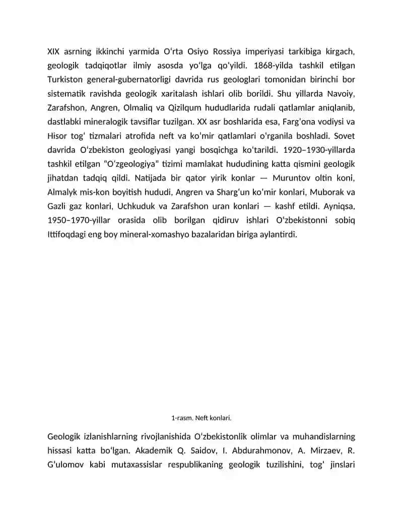Oʻzbekistondagi eng yirik konlar va ularning genetik turlari 4