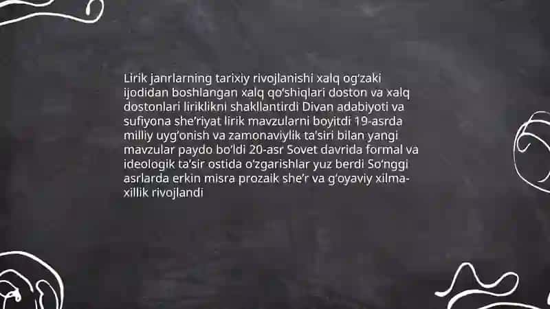 Lirik tur va uning janri 4