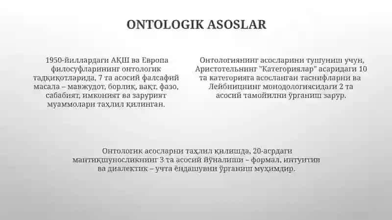 Falsafada borliq muommosi va uning atributlari 4
